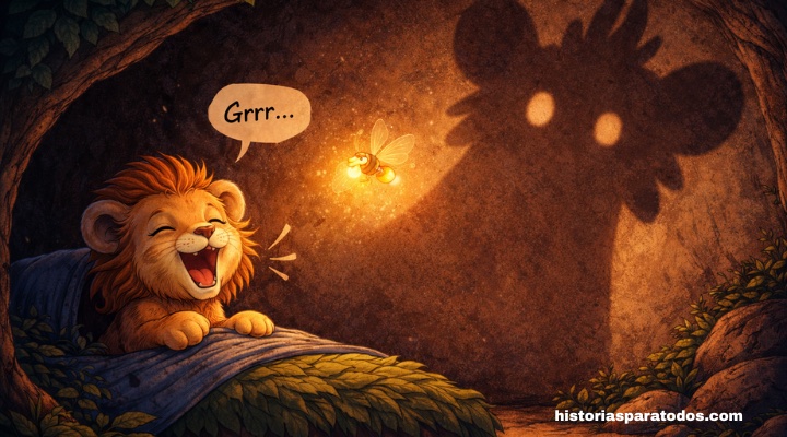 León valiente vence el miedo nocturno